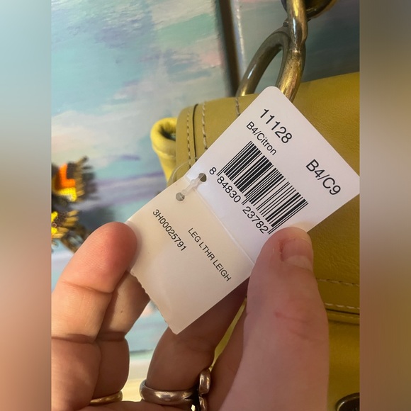 NWT Coach 2007 Leigh Leather Pocket Flap Bag, Y2K in yellow citron RARE Vintage - Picture 2 of 13